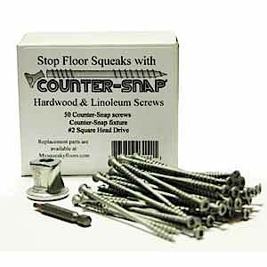 Counter Snap At-The-Joist Starter Kit - Squeaky hardwood floor repair kit -50 Screws
